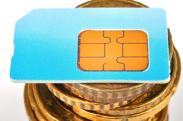 Blue sim card