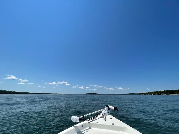 Blue skies fishing lines on the move