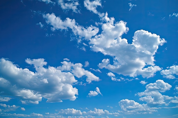 Blue skies and fluffy clouds