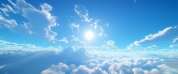 Blue skies Panorama of the sky with clouds Fantastic landscape