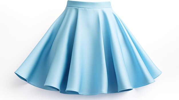 the blue skirt is made of plastic.