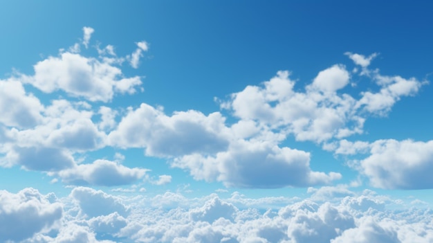 写真 雲の青い背景の空