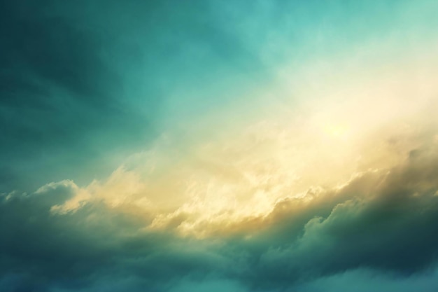 Photo blue sky background with clouds and sun rays nature abstract background