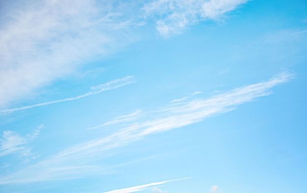 Blue sky background with light white clouds