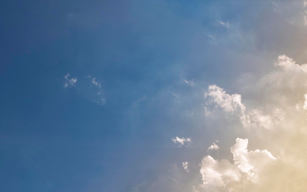 Blue Sky Background With Tiny Clouds Cinecmatic Colored Sky With Clouds