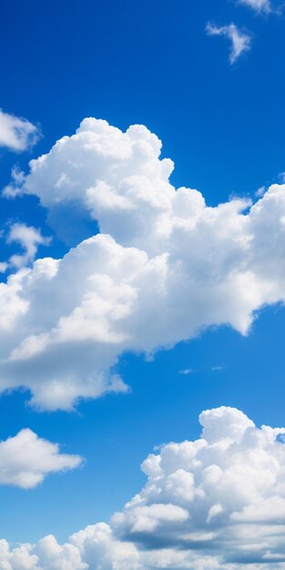 Blue sky background with tiny clouds cumulus white clouds in the blue sky