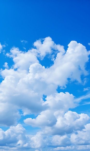 Blue sky background with tiny clouds nature backdrop