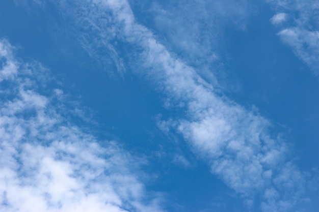 Blue sky background with tiny clouds