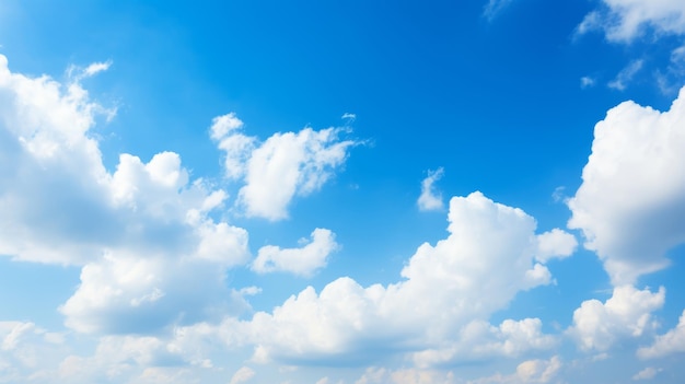 青い空の背景に小さな雲がある