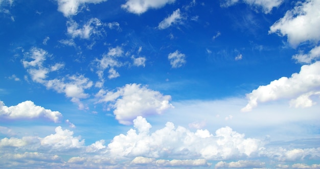 Premium Photo | Blue sky background with tiny clouds