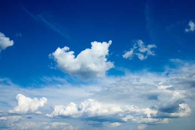 Blue sky background with a tiny clouds