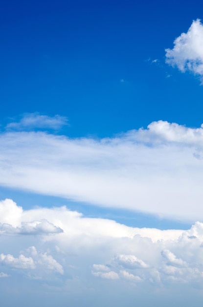 Blue sky background with tiny clouds