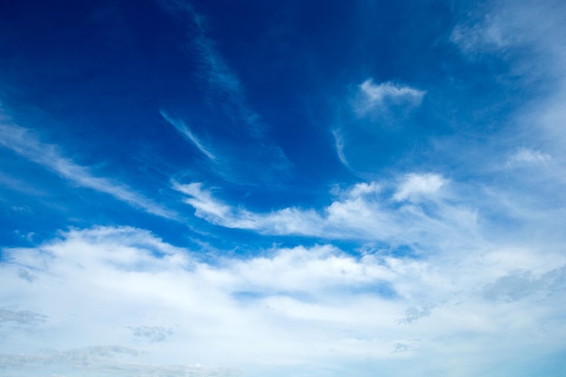 小さな雲の青い空の背景