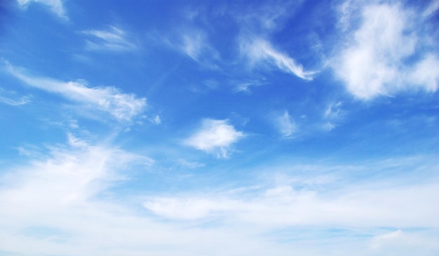 小さな雲の青い空の背景