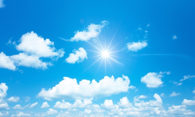 blue sky background with tiny clouds