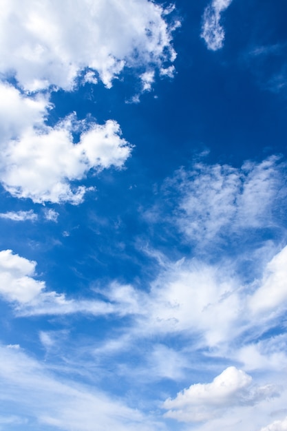 Photo blue sky and beautiful cloud in morning good day. landscape background