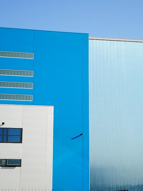 Blue sky blue building