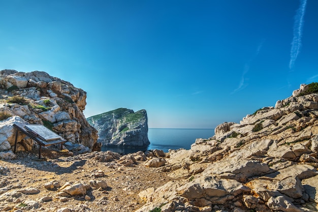 Blue sky over Capo Caccia Sardinia