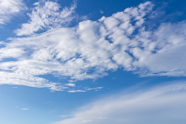 Blue sky and cirrus clouds can be used as background