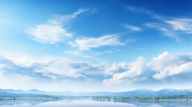 Blue sky over cloud viewpoint landscape beautiful background