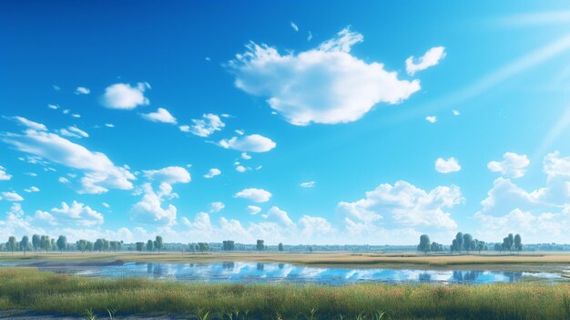 雲の上の青い空 景色の景色 美しい背景