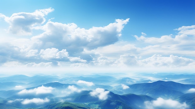 雲の上の青い空 景色の景色 美しい背景