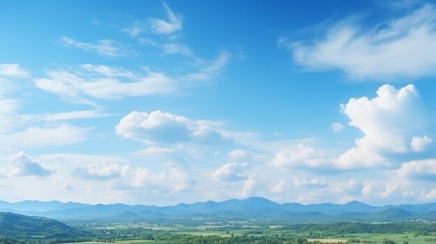 Photo blue sky over cloud viewpoint landscape beautiful background