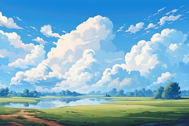 Blue sky clouds background