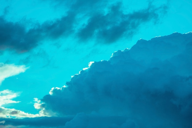 Blue sky clouds at sunset or sunrise