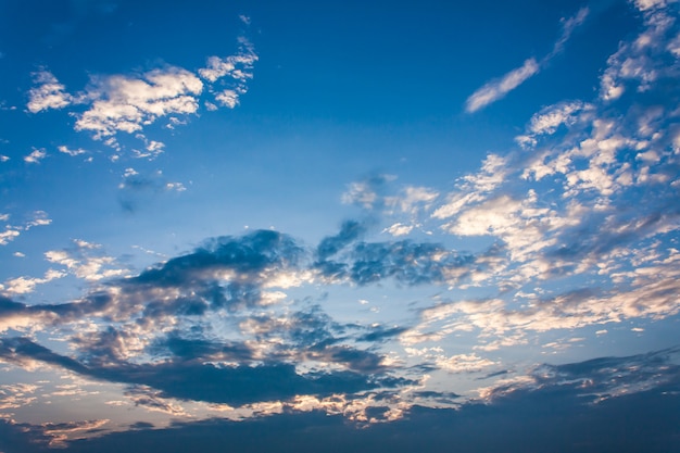 blue sky in the evening 