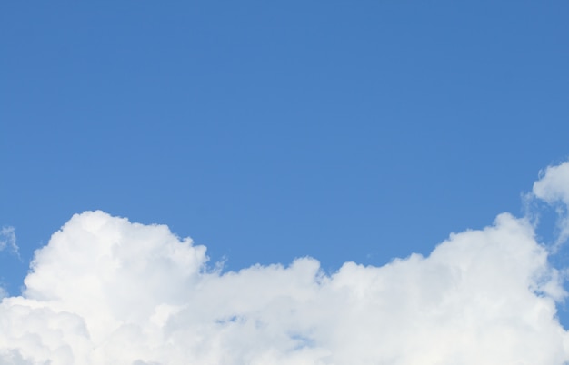 Blue sky have white clouds for background or use in slide for presentation