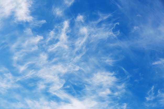 Blue sky natural background. White clouds in the blue sky