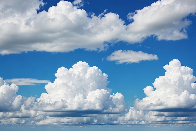 青い空とふわふわした雲