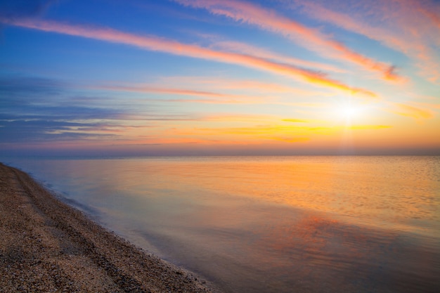 Blue sky,sun and sea