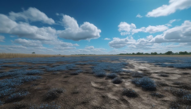 Blue Sky Textured 3D Model Ground Perfect for Your Next Project