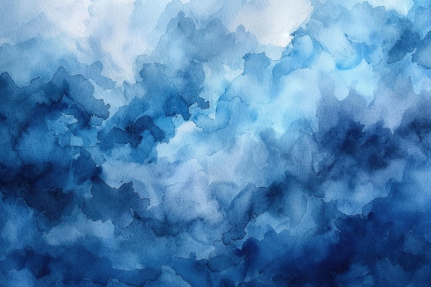 Blue sky watercolor background texture paper