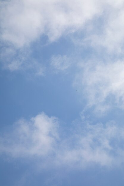 Blue sky and white background