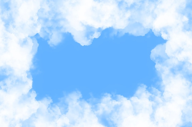 Foto cielo blu e sfondo bianco nuvola