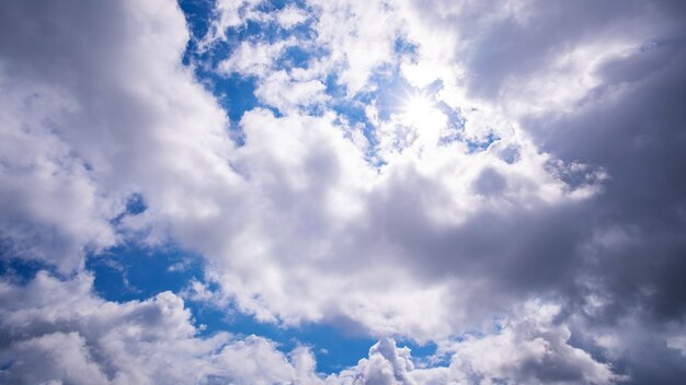 Blue Sky and white cloud ,Good weather day.