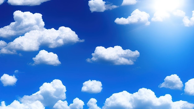 Blue sky and white clouds background