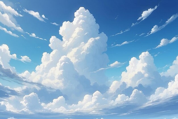 Photo blue sky and white clouds banner background