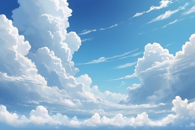 Blue Sky And White Clouds Banner Background