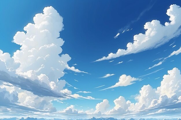 Blue Sky And White Clouds Banner Background