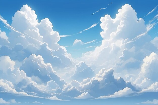 Photo blue sky and white clouds banner background