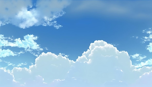 Blue sky white clouds pure sky material background under the sGenerative AI