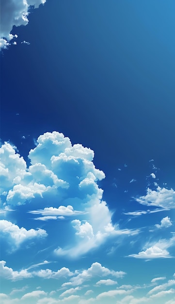 Blue sky white clouds pure sky material backgroundGenerative AI