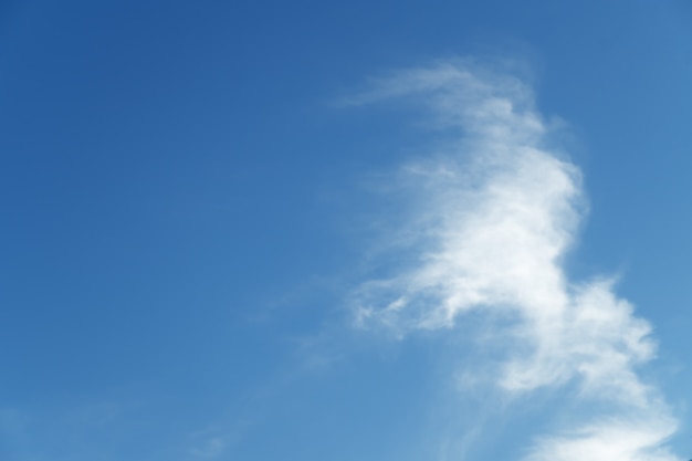 Blue sky and white clouds.