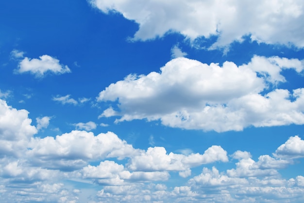 The blue sky and white clouds