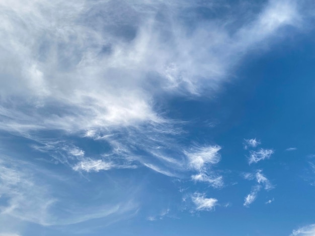 Blue sky and white cloudscape
background