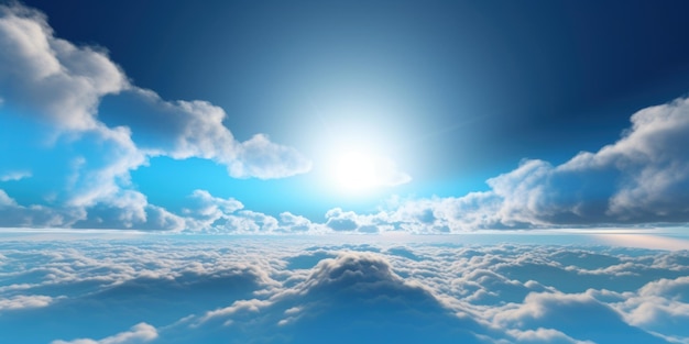 Blue sky with cloud background Cloudy sky for summer time Generative AI